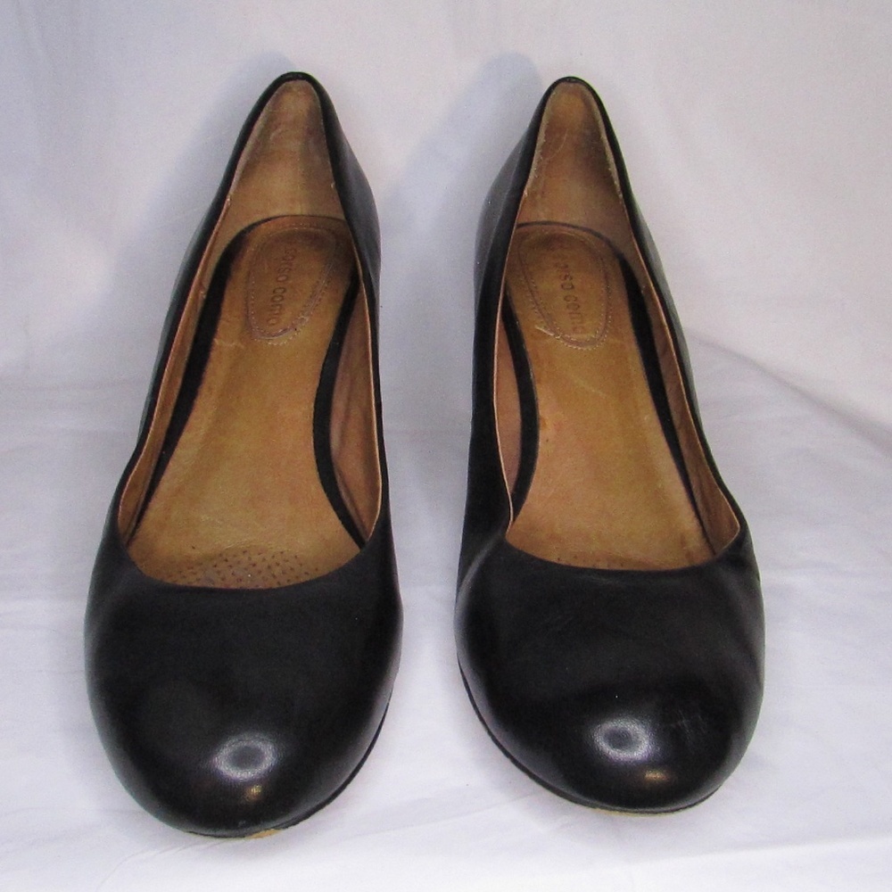 Corso Como black leather pumps